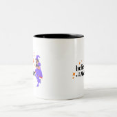 Glaube an das ZauberhexenHalloween Zweifarbige Tasse (Mittel)