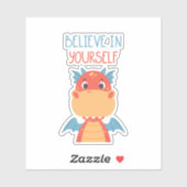 Glaube an deinen eigenen Drachen Aufkleber (Blatt)