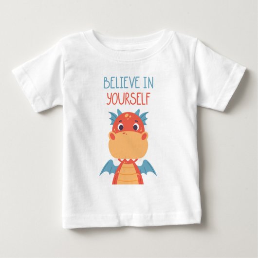 Glaube an deinen eigenen Drachen Baby T-shirt (Vorderseite)