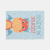 Glaube an deinen eigenen Drachen Fleecedecke (Vorderseite (Horizontal))