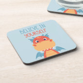 Glaube an deinen eigenen Drachen Getränkeuntersetzer (Linke Seite)