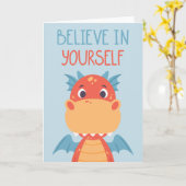 Glaube an deinen eigenen Drachen Karte (Gelbe Blume)