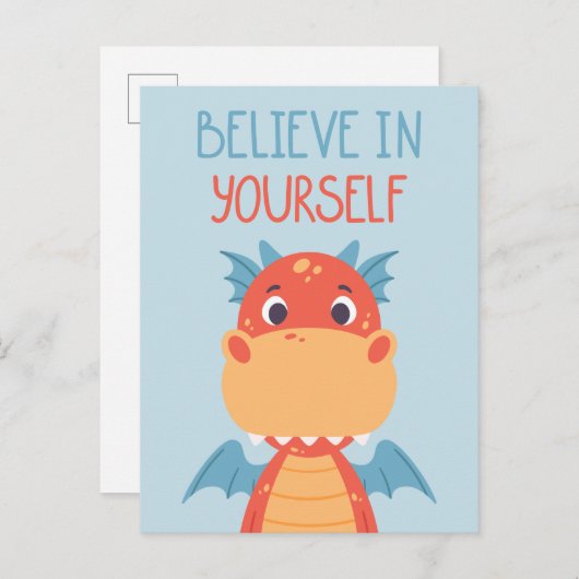 Glaube an deinen eigenen Drachen Postkarte (Vorne/Hinten)