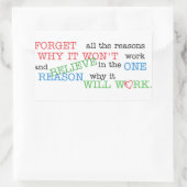 Glaube an den einen Grund Rechteckiger Aufkleber (Tasche)