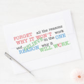 Glaube an den einen Grund Rechteckiger Aufkleber (Umschlag)