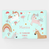 Glaube an den magischen Einhorn-Kindergeburtstag Banner (Horizontal)