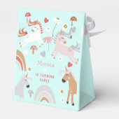 Glaube an den magischen Einhorn-Kindergeburtstag Geschenkschachtel (Rückseite)