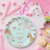 Glaube an den magischen Einhorn-Kindergeburtstag Pappteller (Party)