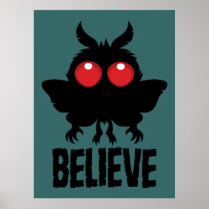 Glaube an den mysteriösen Mothman Poster