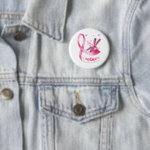 Glaube an den Rosa-Ribbon-Brustkrebs des Dragonfly Button (Beispiel)