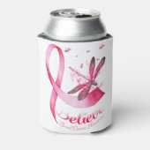 Glaube an den Rosa-Ribbon-Brustkrebs des Dragonfly Dosenkühler (Kanne Rückseite)