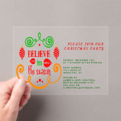 Glaube an den Weihnachtsfeiertag der Saison Acryleinladungen (Insitu (Handheld))