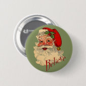 Glaube an den Weihnachtsmann Button (Vorne & Hinten)