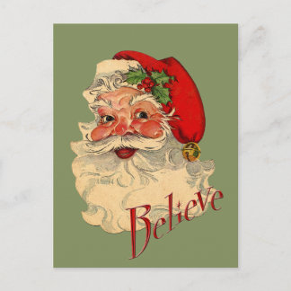 Glaube an den Weihnachtsmann Feiertagspostkarte