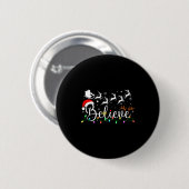 Glaube an den Weihnachtsmann, glaube an Weihnachte Button (Vorne & Hinten)