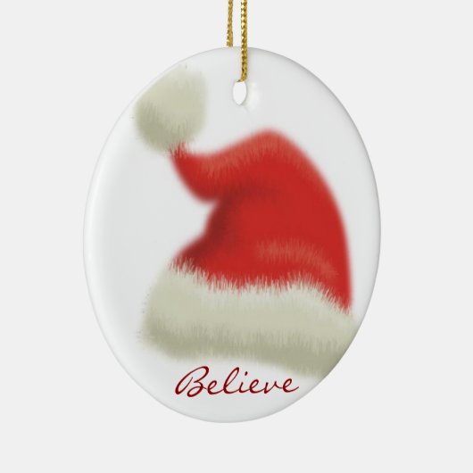 Glaube an den Weihnachtsmann Keramik Ornament (Rechts)