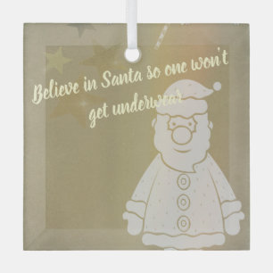 Glaube an den Weihnachtsmann Ornament Aus Glas