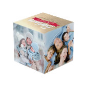 Glaube an den Zauber des Weihnachtswürfels im Foto Würfel (Rückseite Schrägansicht)