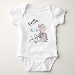 Glaube an dich! Erreichen der Sterne Personalisie Baby Strampler