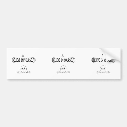 Glaube an dich selbst autoaufkleber (Vorne)