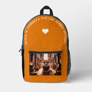 Glaube an dich selbst... bedruckter rucksack