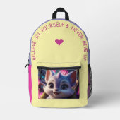 Glaube an dich selbst... bedruckter rucksack (Vorderseite)