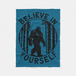 Glaube an dich selbst Bigfoot Wald Motivation Humo Fleecedecke