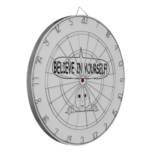 Glaube an dich selbst dartscheibe (Vorderseite Links)