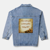 Glaube an dich selbst, Denim Blue Jean Jacket Jeansjacke (Rückseite)