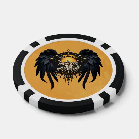 Glaube an dich selbst, ein Buchstabe Pokerchips (Einzeln)