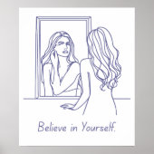 Glaube an dich selbst - Empowerment Poster (Vorne)