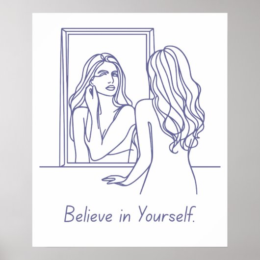 Glaube an dich selbst - Empowerment Poster (Vorne)