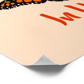 "Glaube an dich selbst" farbenfrohe Schmetterlings Poster (Ecke)