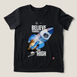 Glaube an dich selbst, geh hoch hinaus Tri-Blend shirt