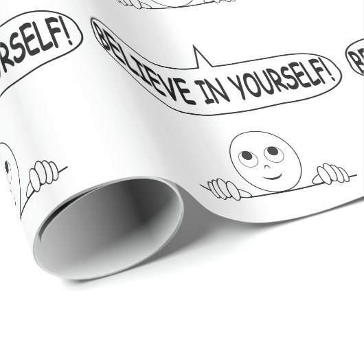 Glaube an dich selbst geschenkpapier (Rolleneckpunkt)