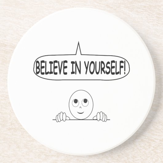 Glaube an dich selbst getränkeuntersetzer (Vorne)