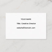 Glaube an dich selbst - Himmelsgoldene Sonnenblume Visitenkarte (Rückseite)