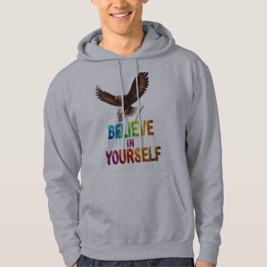 Glaube an dich selbst Hoodie – Flügel der Zuversic (Vorderseite)