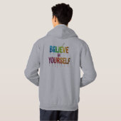 Glaube an dich selbst Hoodie – Flügel der Zuversic (Schwarz voll)