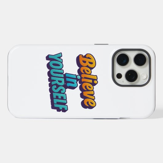 Glaube an dich selbst iPhone hülle (Rückseite (Horizontal))