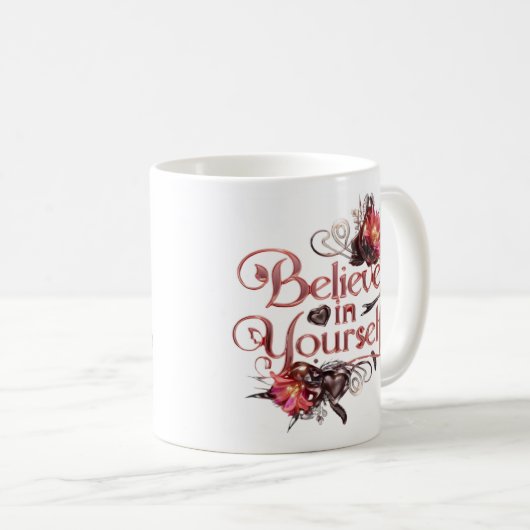 Glaube an dich selbst, kaffeetasse (VorderseiteRechts)