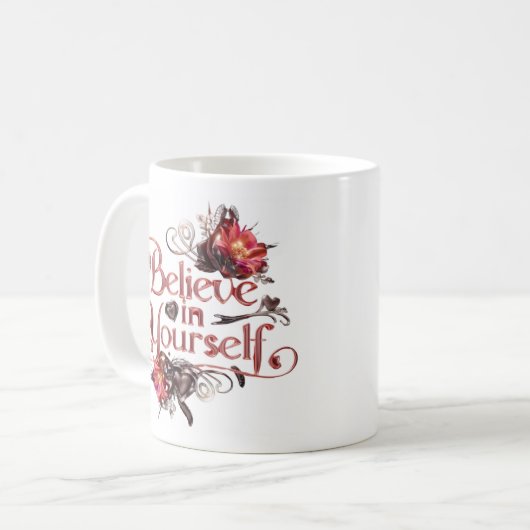 Glaube an dich selbst, kaffeetasse (Vorderseite Links)