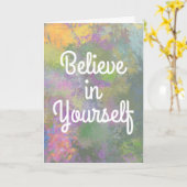 Glaube an dich selbst karte (Gelbe Blume)