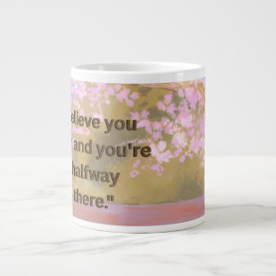 'Glaube an dich selbst' Kirschblüten-Jumbo-Mug Jumbo-Tasse