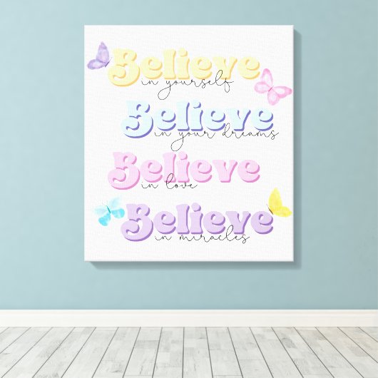 Glaube an dich selbst leinwanddruck (Insitu (Holzboden))