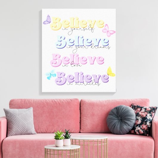 Glaube an dich selbst leinwanddruck (Insitu (Wohnzimmer))
