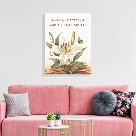 Glaube an dich selbst leinwanddruck (Insitu (Wohnzimmer))