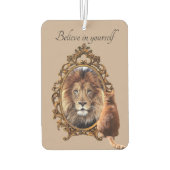 Glaube an dich selbst | Lion Vintag Inspiration Autolufterfrischer (Rückseite)