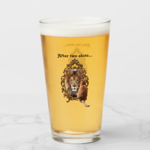 Glaube an dich selbst Lion Vintag Inspiration Glas