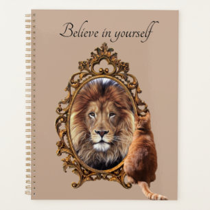 Glaube an dich selbst Lion Vintag Inspiration Planer